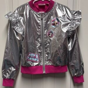 L.O.L. Surprise! Shimmering Silver Jacket with Pink Accents